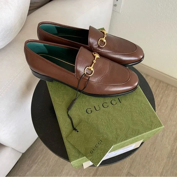 Gucci jordaan Beige Suede Loafers with Red & Green Web Gucci Jumbo GG Jordaan Loafer Beige Mint Green Canvas  main image 2
